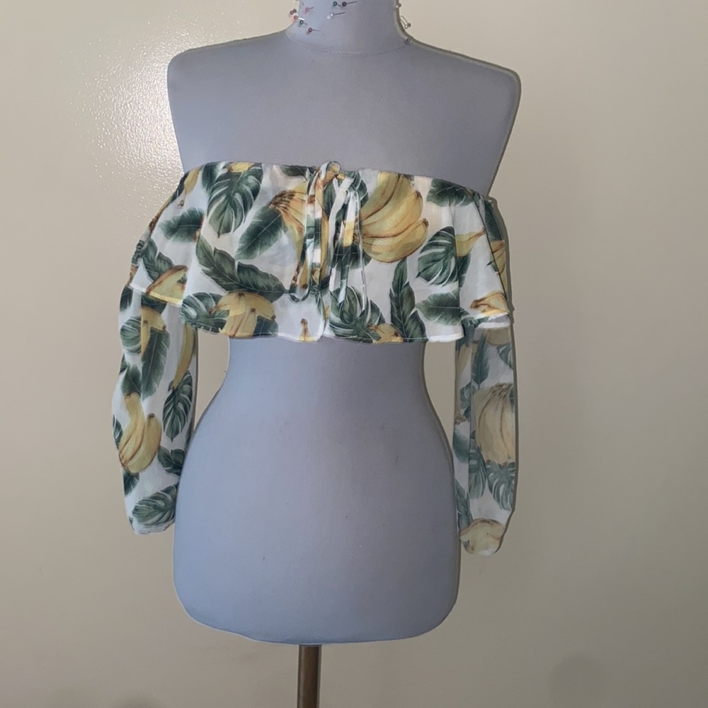 Small off the shoulder crop top